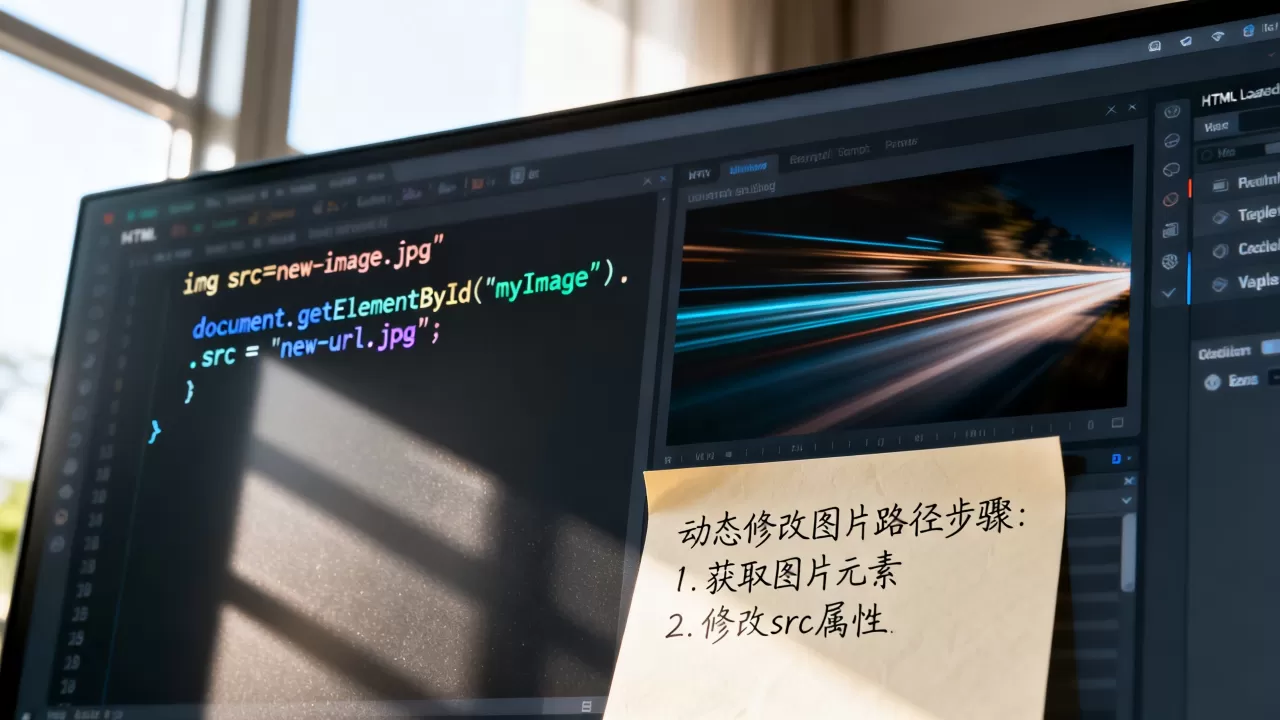 如何用HTML代码改变图片路径？html动态修改图片地址