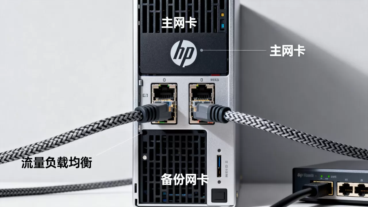 HP服务器双网卡绑定后流量怎么走？服务器网卡绑定原理