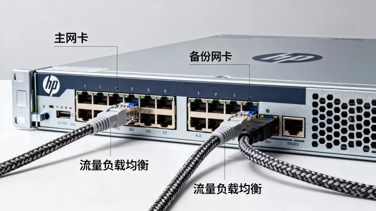 HP服务器双网卡绑定后流量怎么走？服务器网卡绑定原理