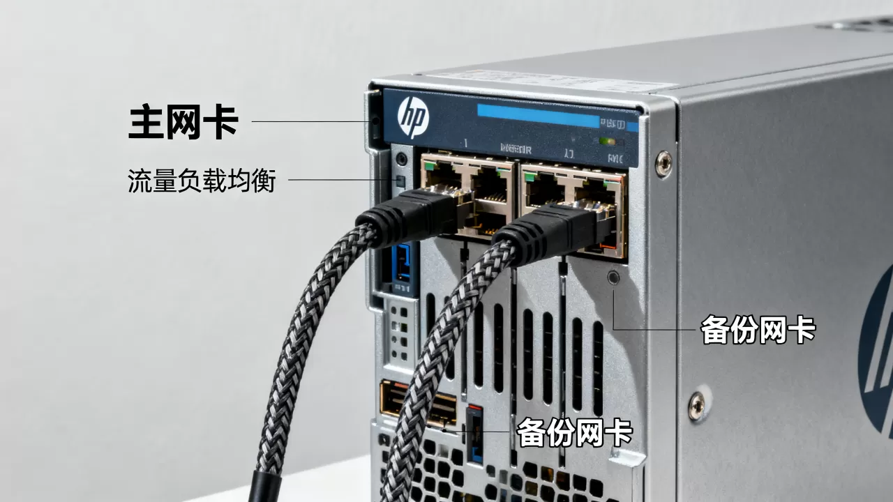 HP服务器双网卡绑定后流量怎么走？服务器网卡绑定原理