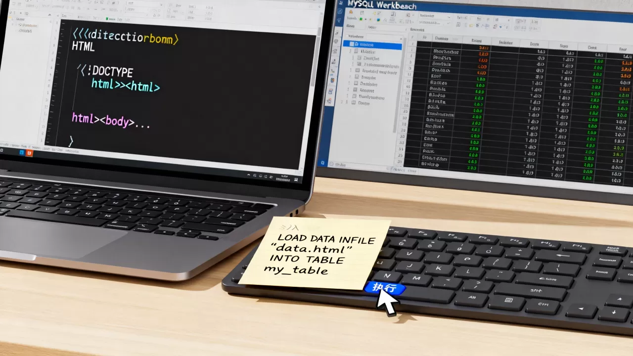 html格式怎么导入sql数据库？如何将html数据导入mysql