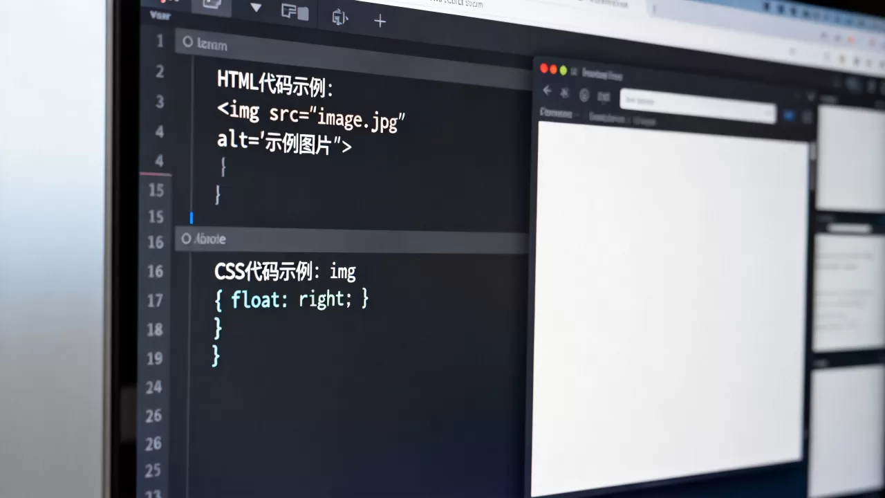 HTML图片如何放在右边？css图片右对齐代码