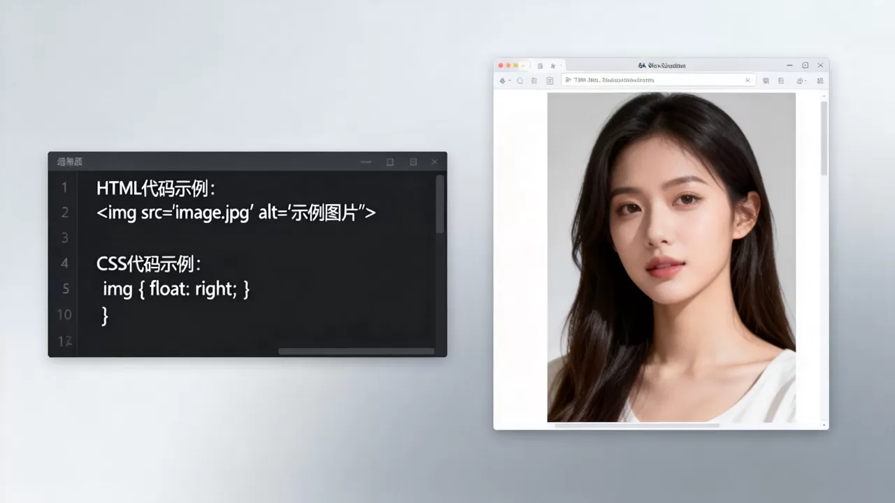 HTML图片如何放在右边？css图片右对齐代码