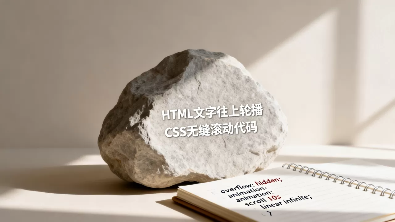 HTML文字如何往上轮播?CSS实现无缝滚动代码 HTML文字如何往上轮播?CSS实现无缝滚动代码