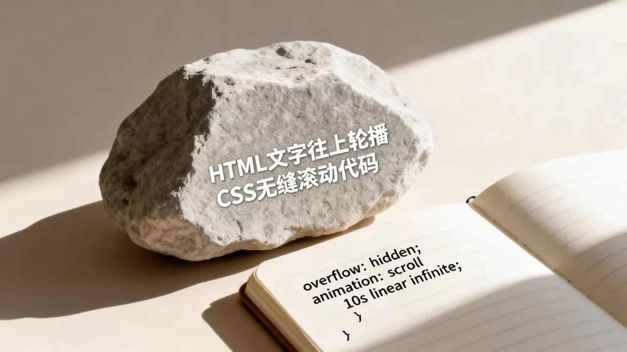 HTML文字如何往上轮播?CSS实现无缝滚动代码 HTML文字如何往上轮播?CSS实现无缝滚动代码
