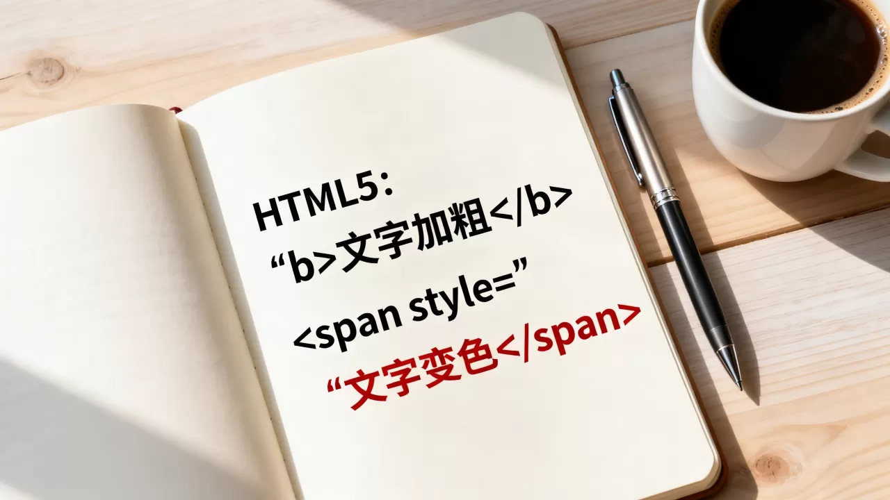 HTML5如何标记文字？HTML5文字加粗变色的方法