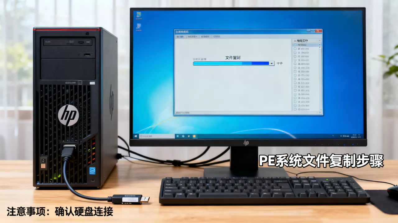 HP服务器PE下拷贝文件失败怎么办？pe系统怎么复制文件到硬盘