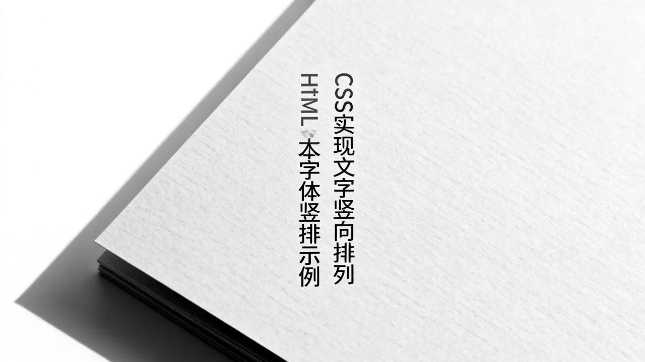 HTML文本字体怎么竖排?CSS实现文字竖向排列 HTML文本字体怎么竖排?CSS实现文字竖向排列