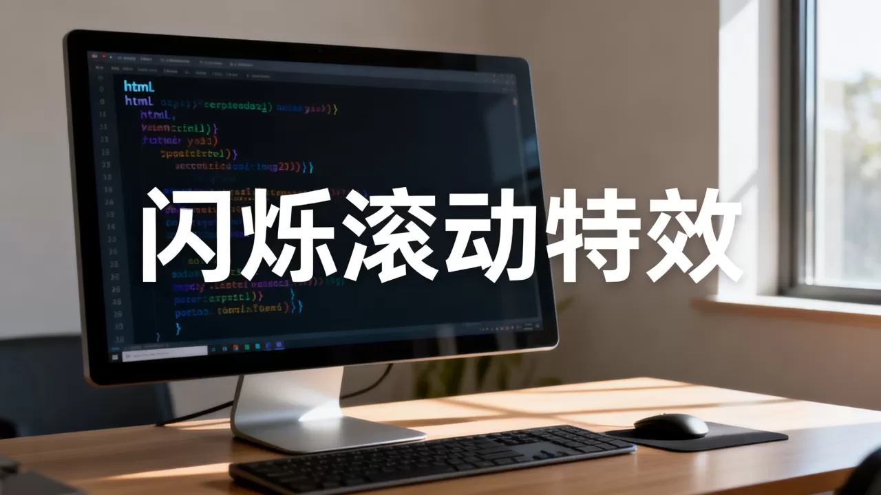 html特效文字怎么做？如何实现文字闪烁滚动特效