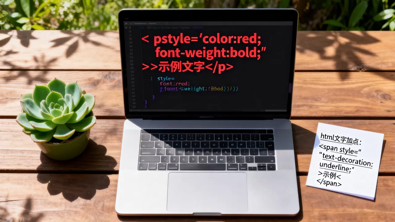 html文字怎么加点?html字体加粗变红代码 html文字怎么加点?html字体加粗变红代码