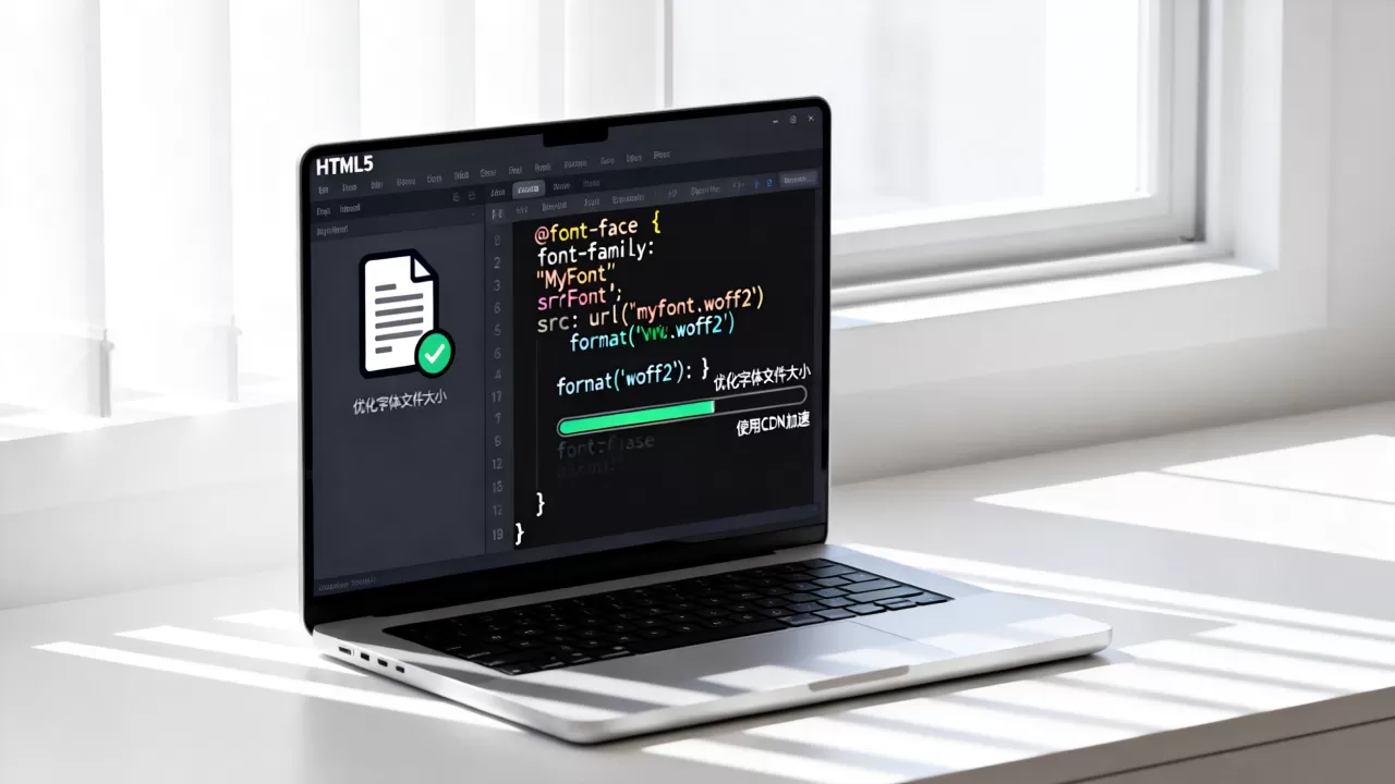如何在HTML5中嵌入字体？网页字体加载慢怎么解决