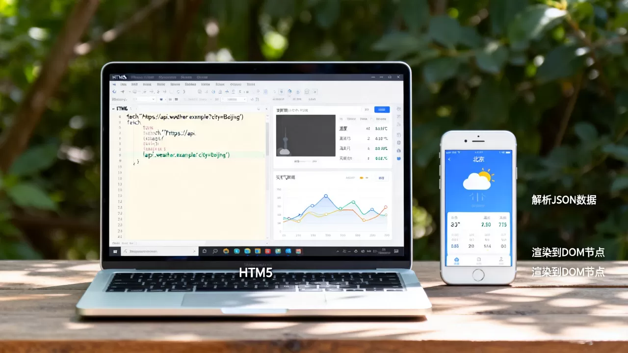 HTML5如何调用天气API接口？前端获取实时天气数据