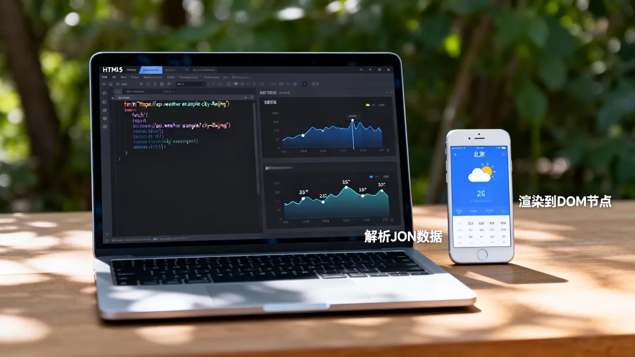 HTML5如何调用天气API接口？前端获取实时天气数据