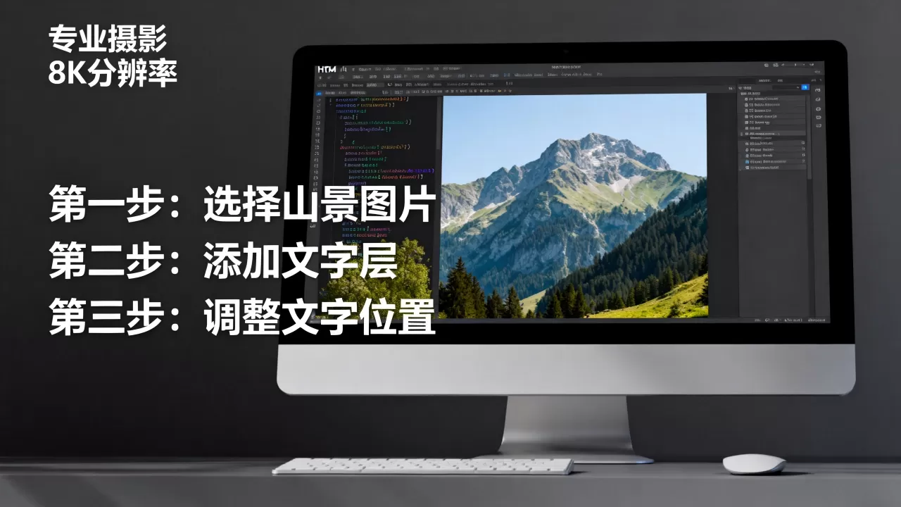 html图片山写字怎么做?html图片叠加文字教程 html图片山写字怎么做?html图片叠加文字教程