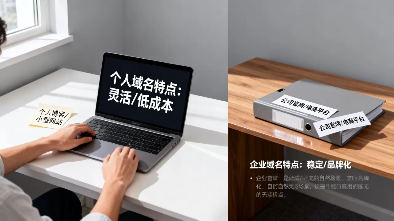 个人域名和企业域名有什么区别吗?个人域名和企业域名怎么选 个人域名和企业域名有什么区别吗?个人域名和企业域名怎么选