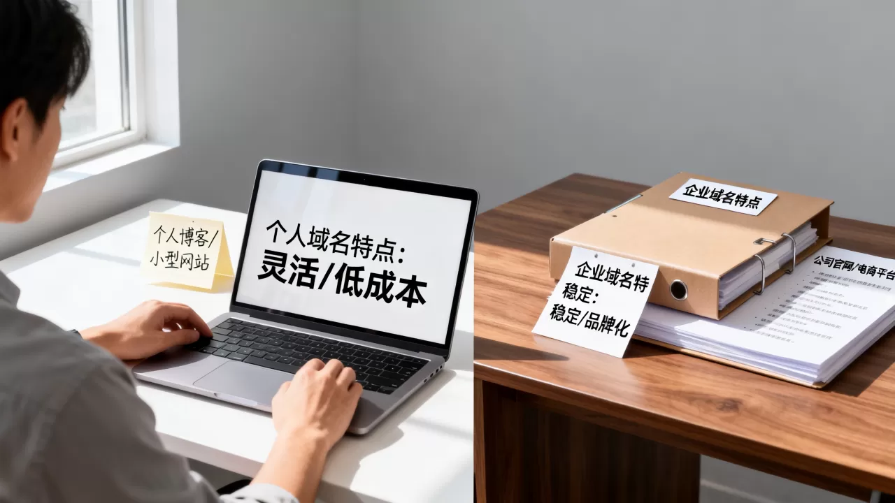 个人域名和企业域名有什么区别吗?个人域名和企业域名怎么选 个人域名和企业域名有什么区别吗?个人域名和企业域名怎么选