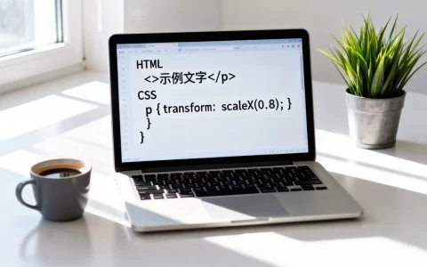 HTML怎么把文字压扁？CSS实现文字横向压缩效果