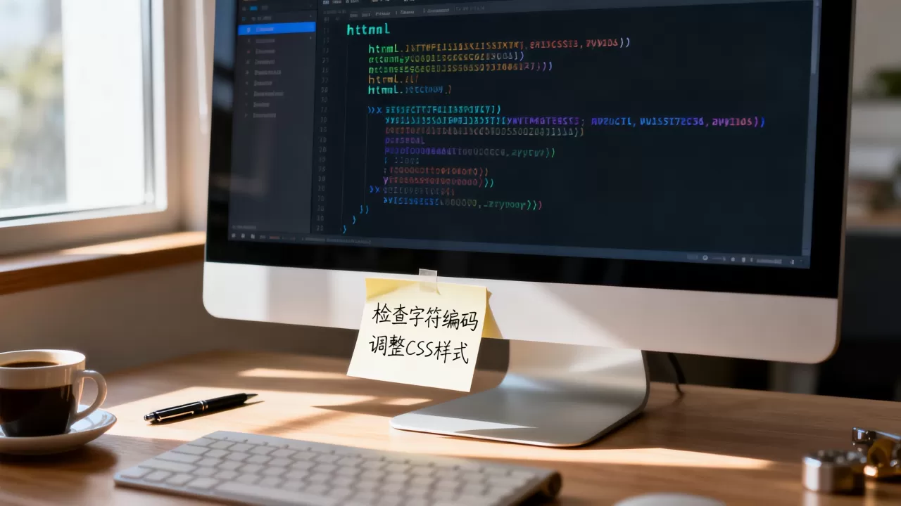 html文字出现乱码怎么解决？html文字出现重叠