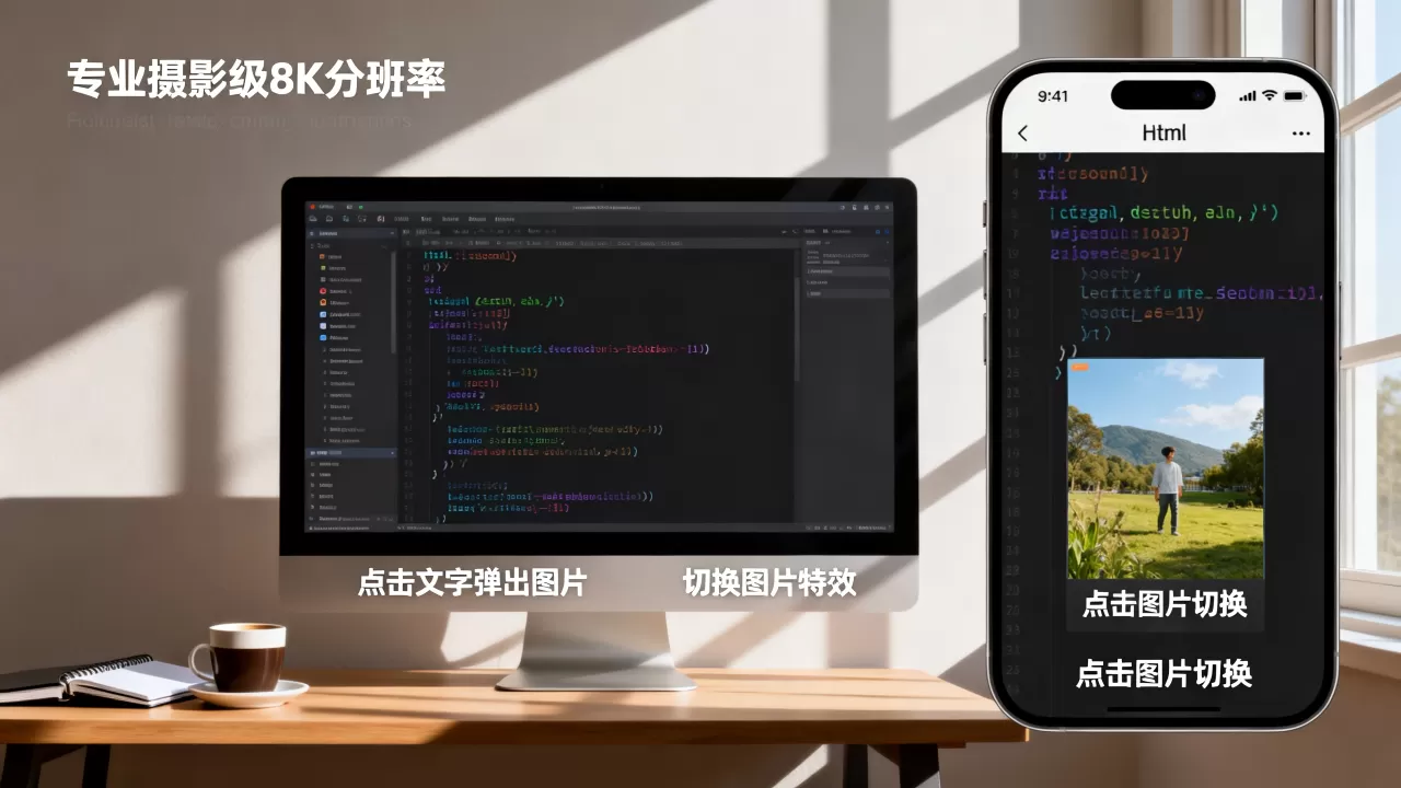 html点击文字弹出图片怎么做？html点击图片切换特效