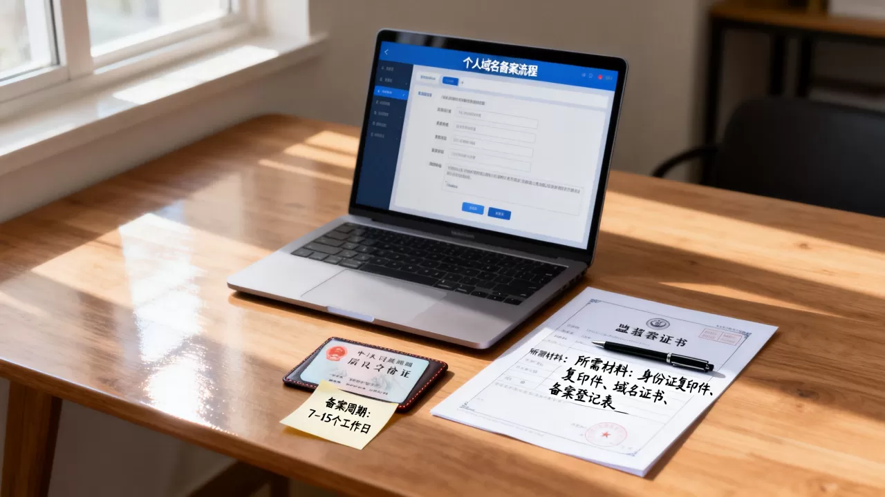 个人域名备案要多久？个人域名备案流程及所需材料