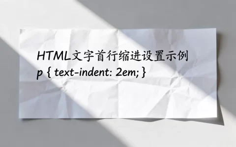 HTML文字首行缩进怎么设置？css text-indent属性详解