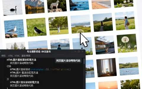 HTML图片鼠标滚动怎么实现？网页图片滚动特效代码