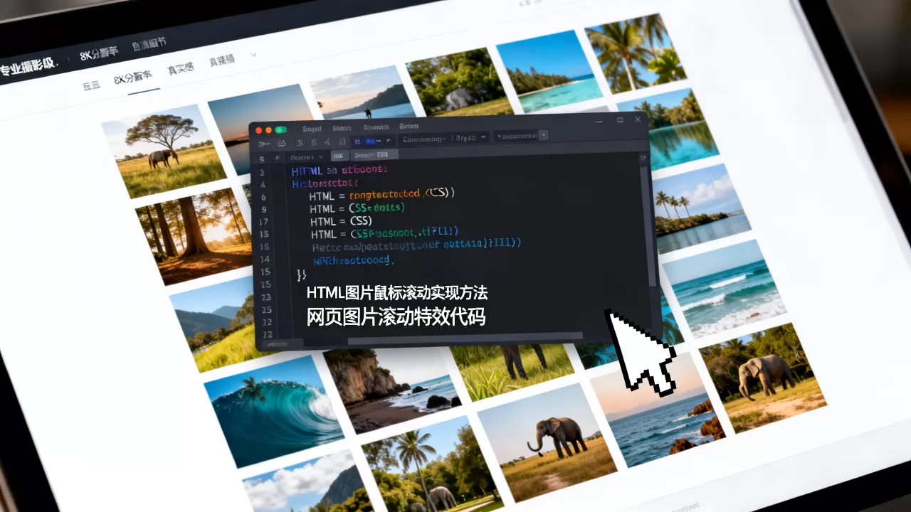 HTML图片鼠标滚动怎么实现?网页图片滚动特效代码 HTML图片鼠标滚动怎么实现?网页图片滚动特效代码