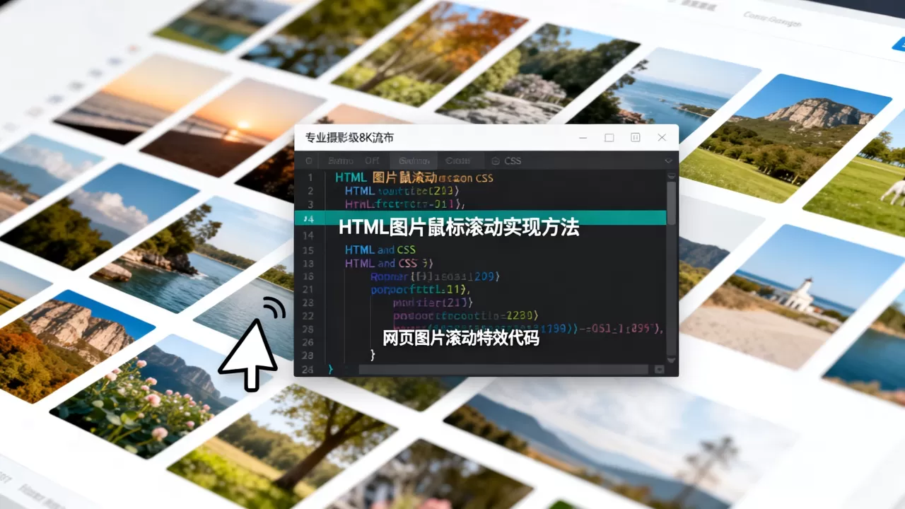 HTML图片鼠标滚动怎么实现?网页图片滚动特效代码 HTML图片鼠标滚动怎么实现?网页图片滚动特效代码