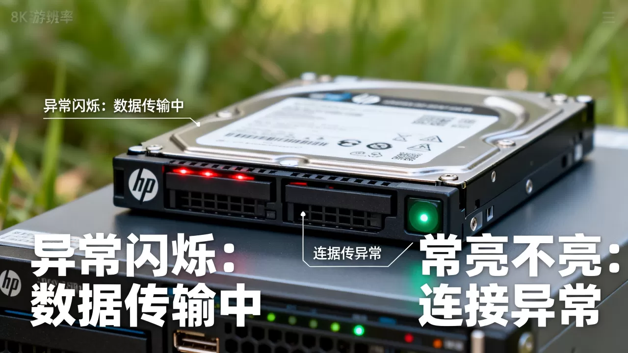 hp服务器硬盘指示灯异常闪烁代表什么？hp服务器硬盘灯常亮不亮故障排查
