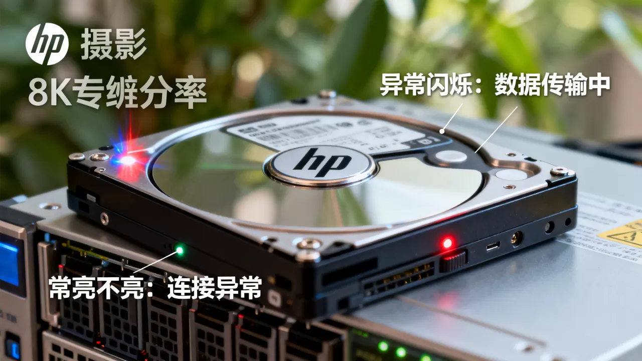 hp服务器硬盘指示灯异常闪烁代表什么？hp服务器硬盘灯常亮不亮故障排查