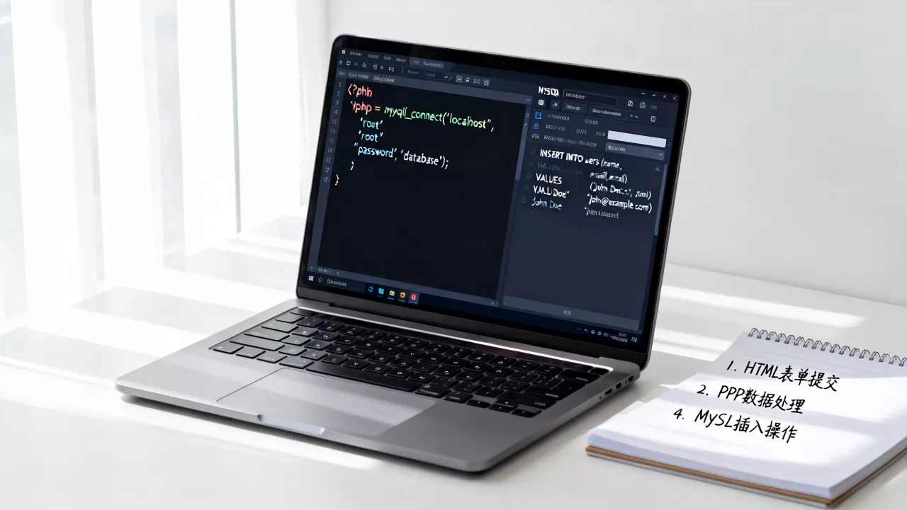 HTML如何写入SQL数据库？php向mysql插入数据