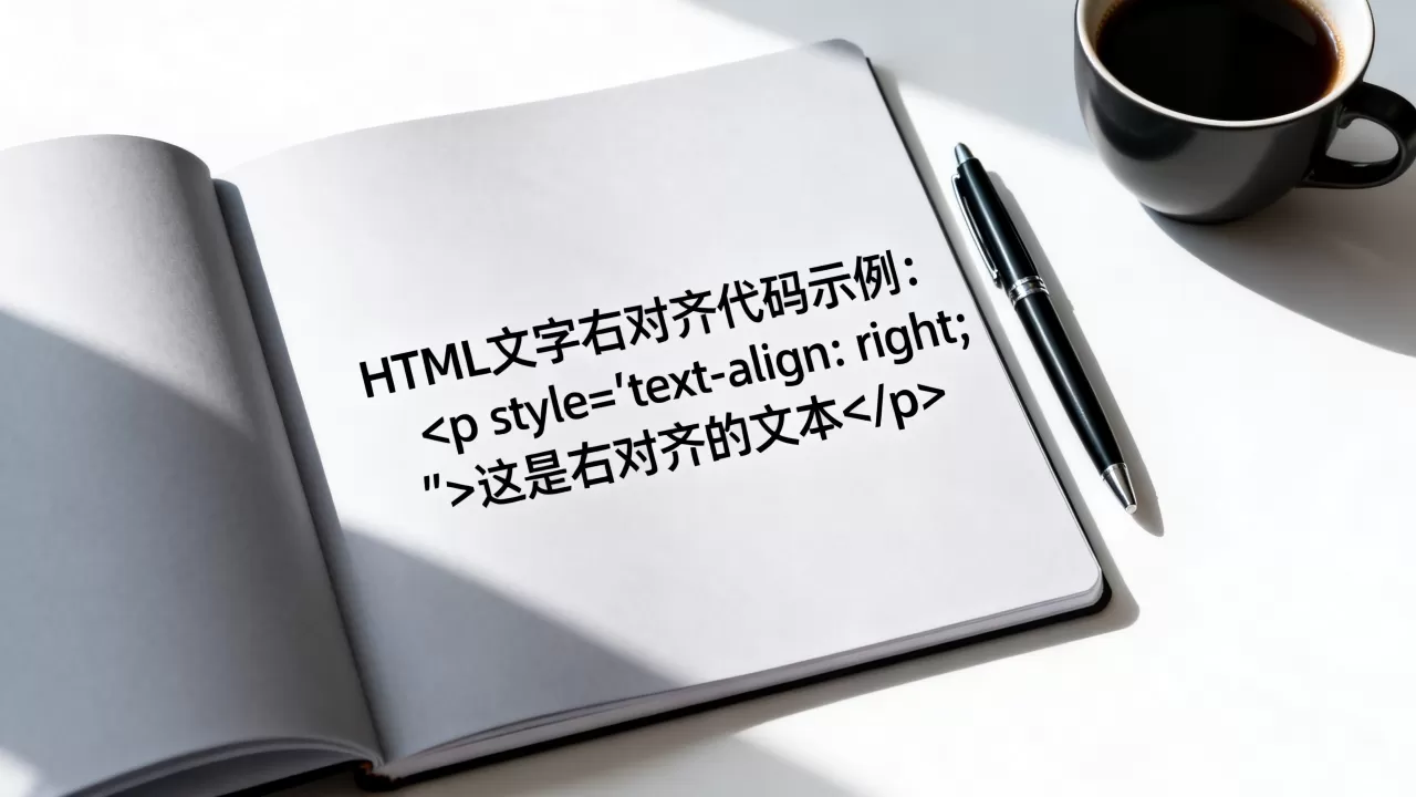 HTML文字如何靠右？实现文本右对齐的标签代码