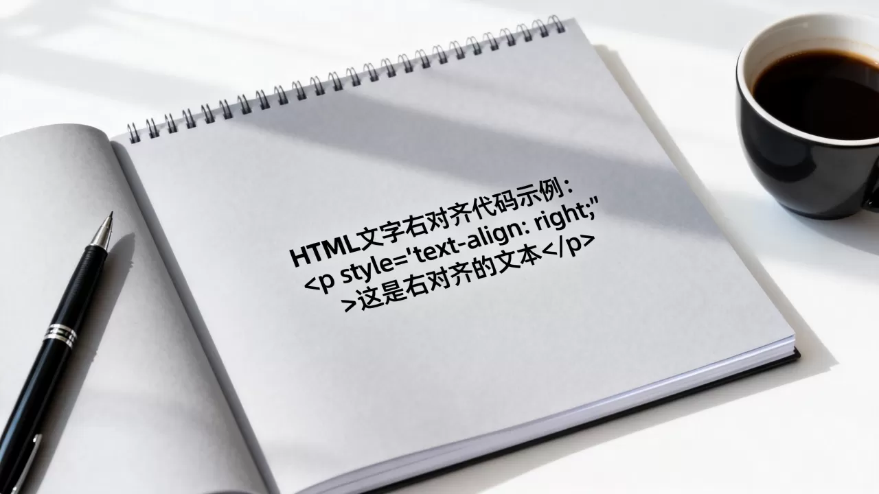 HTML文字如何靠右？实现文本右对齐的标签代码