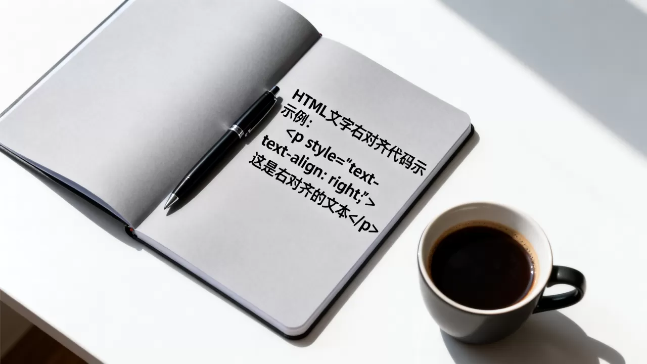 HTML文字如何靠右？实现文本右对齐的标签代码