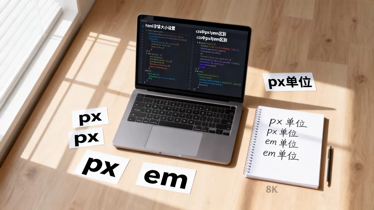 html字体大小怎么设置?css中px和em的区别 html字体大小怎么设置?css中px和em的区别