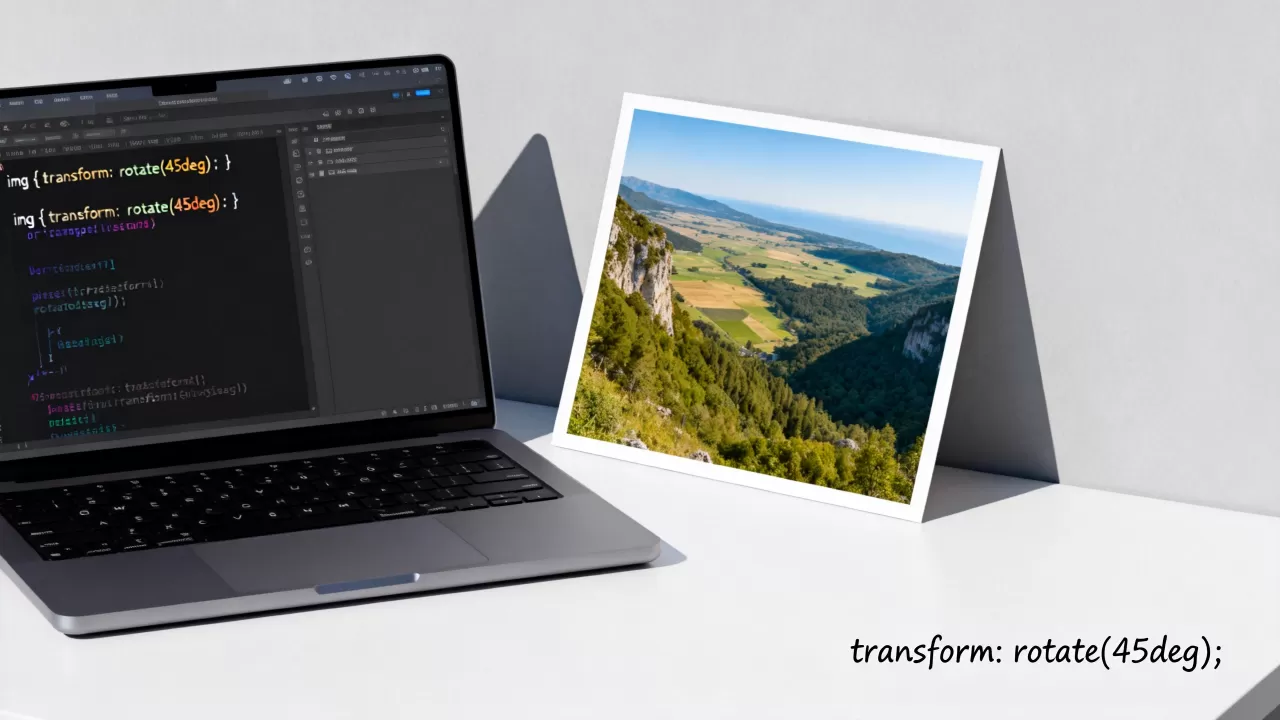 html怎么旋转图片？css3 transform实现图片旋转