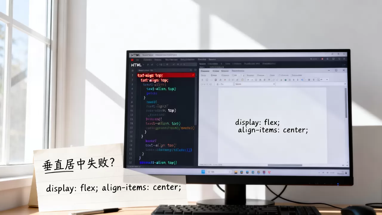 HTML文字与顶部对齐失败怎么解决?css垂直居中方法 HTML文字与顶部对齐失败怎么解决?css垂直居中方法