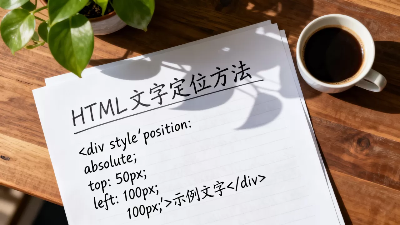 HTML文字如何定位？html文字定位代码怎么写