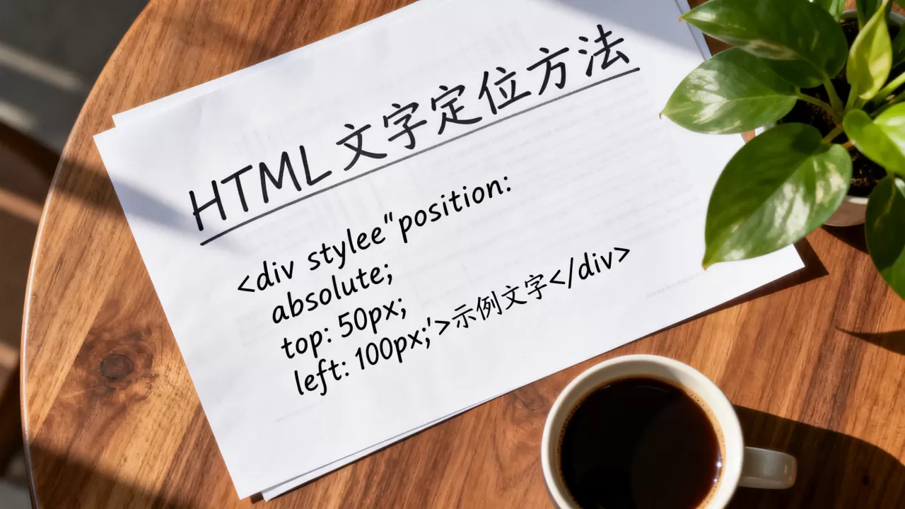 HTML文字如何定位？html文字定位代码怎么写