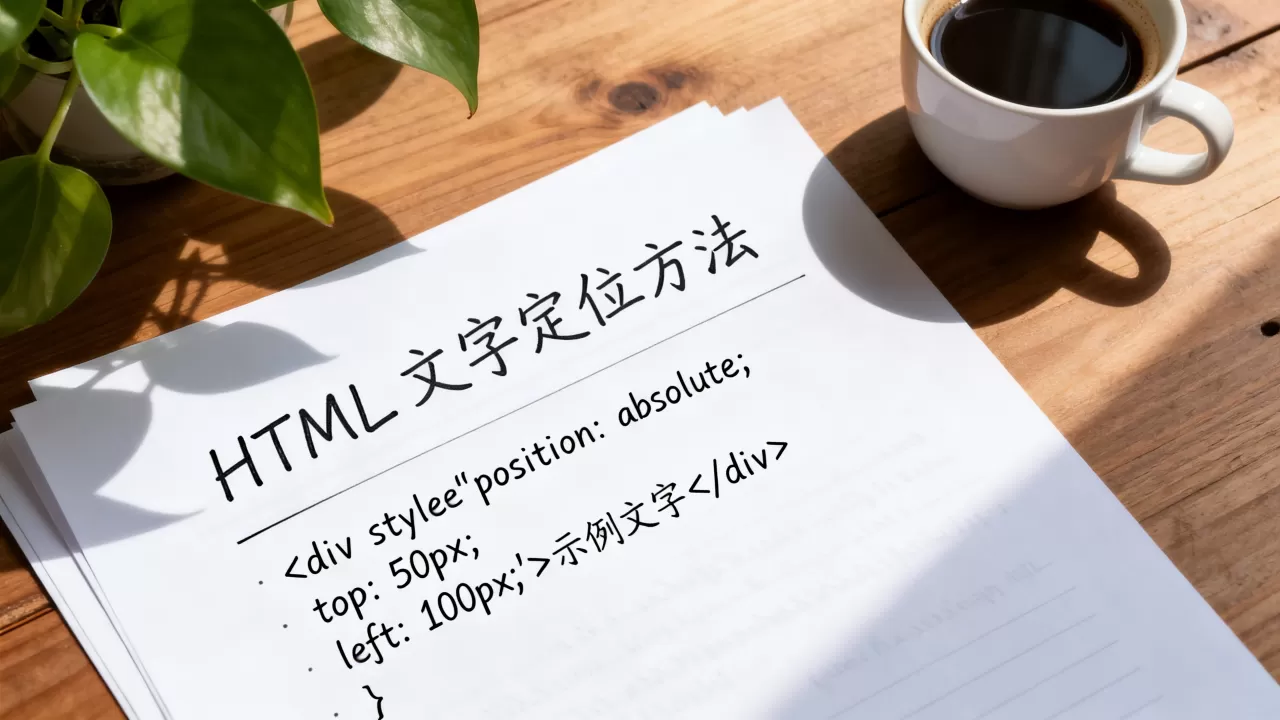 HTML文字如何定位？html文字定位代码怎么写