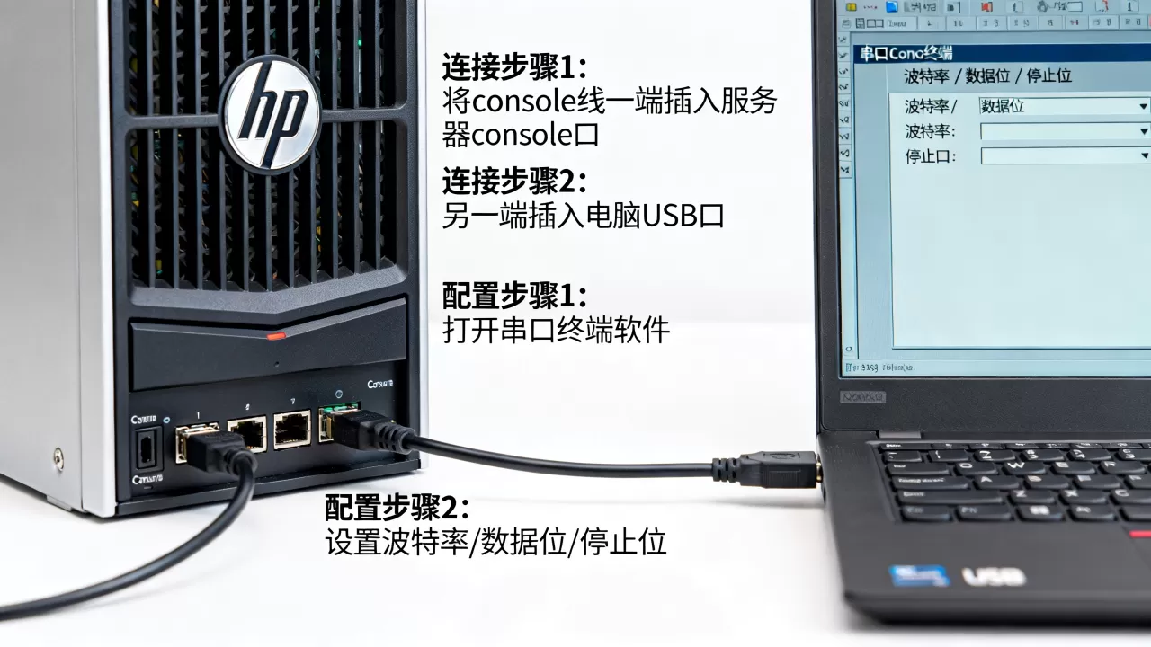 hp服务器console线怎么用?连接电脑后如何配置串口终端 hp服务器console线怎么用?连接电脑后如何配置串口终端