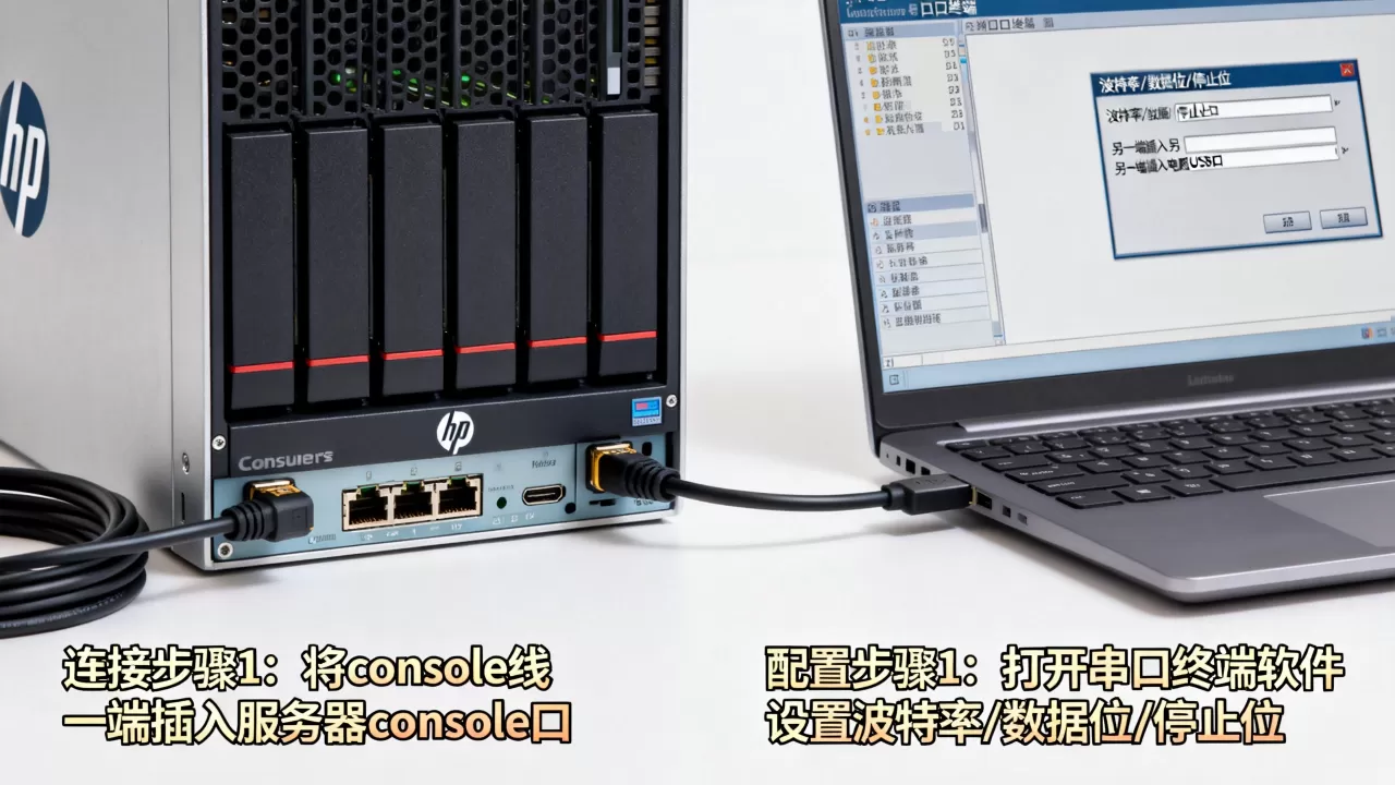 hp服务器console线怎么用?连接电脑后如何配置串口终端 hp服务器console线怎么用?连接电脑后如何配置串口终端
