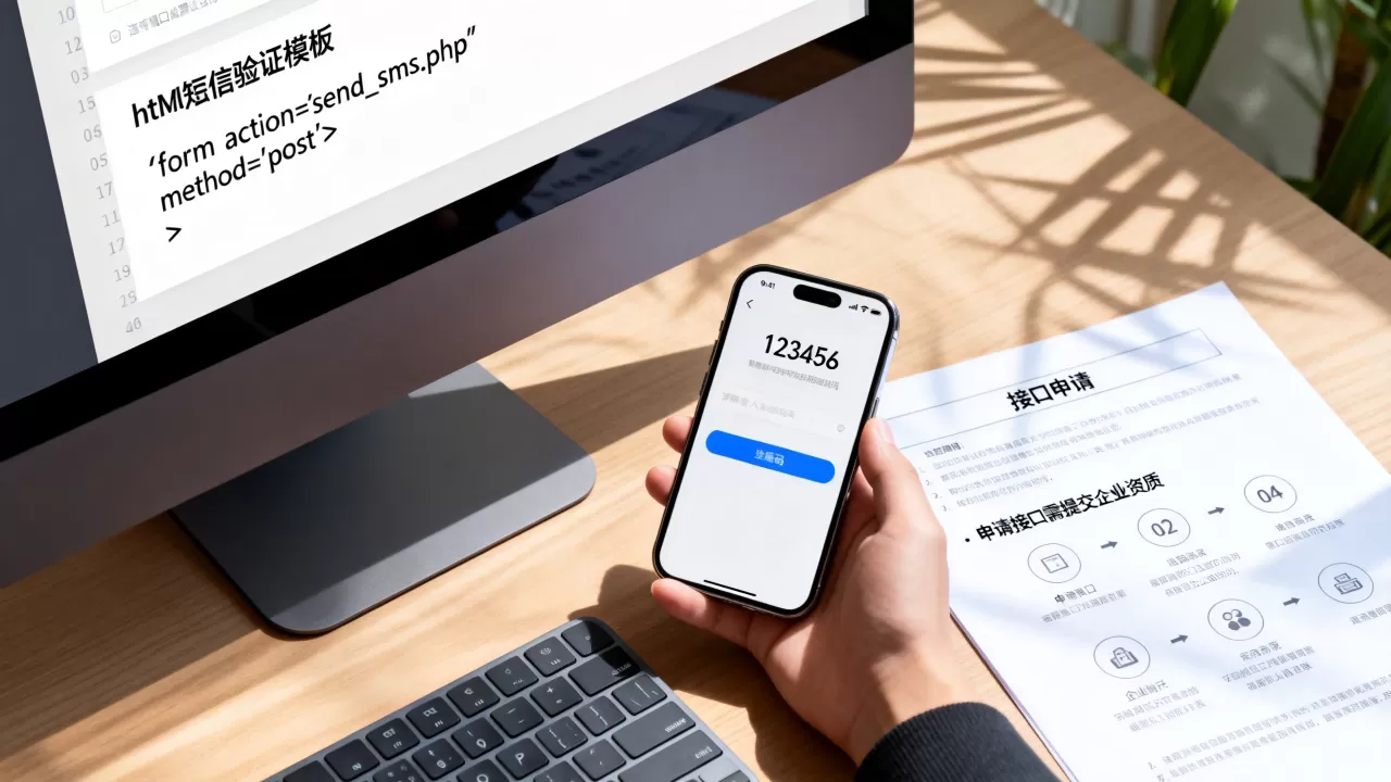 html短信验证模板怎么写？发送短信验证码接口怎么申请