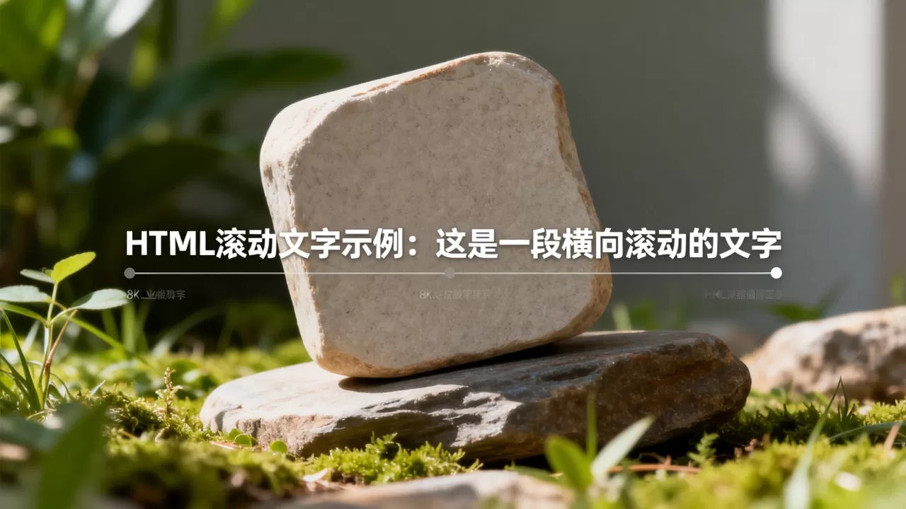 html滚动的文字怎么实现?网页文字横向滚动代码 html滚动的文字怎么实现?网页文字横向滚动代码