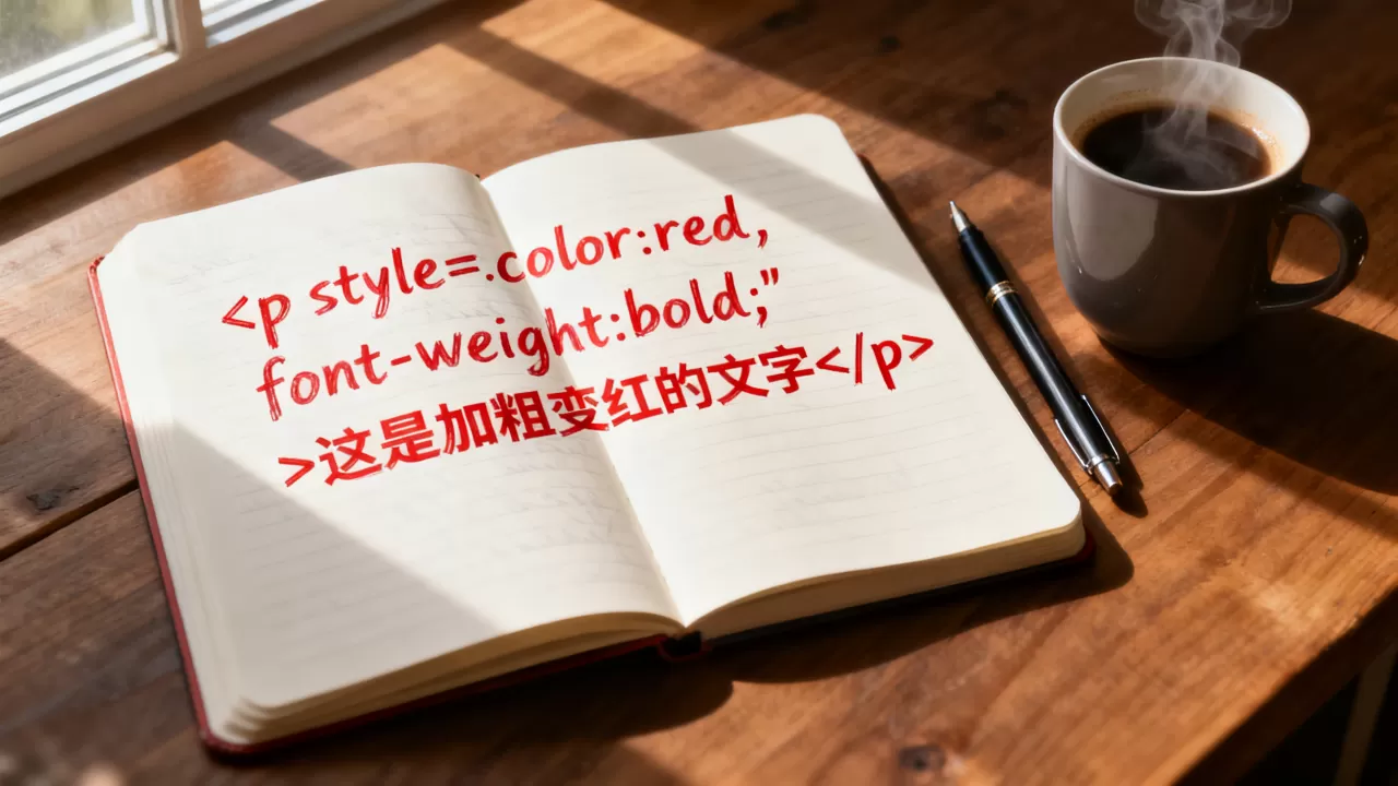 html文字怎么改颜色?html文字加粗变红代码 html文字怎么改颜色?html文字加粗变红代码