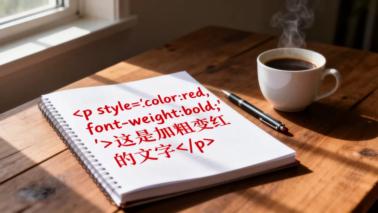 html文字怎么改颜色?html文字加粗变红代码 html文字怎么改颜色?html文字加粗变红代码