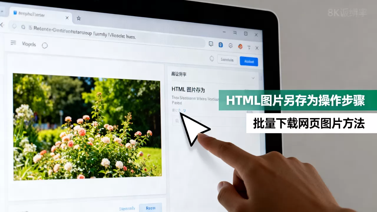 HTML图片另存为怎么操作？如何批量下载网页图片