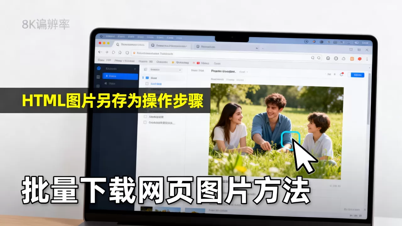 HTML图片另存为怎么操作？如何批量下载网页图片