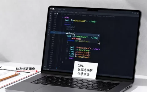 HTML中XML数据岛如何记录编辑与添加？XML数据岛动态数据绑定