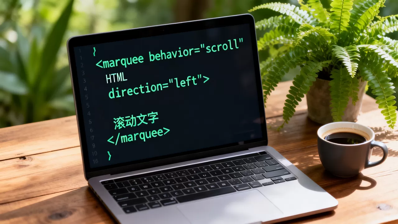 HTML滚动文字怎么设置？html代码实现文字横向滚动效果